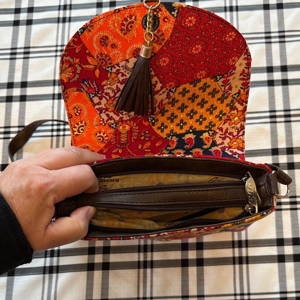 Colorful Patchwork Shoulder Bag - Picture 4 of 7